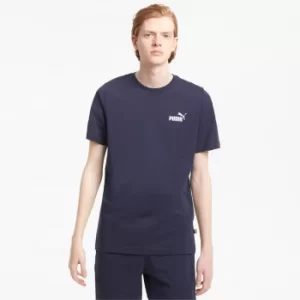 image of PUMA Essentials Small Logo Mens T-Shirt, Peacoat, size X Large, Clothing