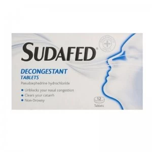 Image of Sudafed Decongestant 12 Tablets