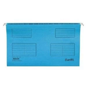 Bantex A4 Suspension File 225gm2 Kraft V Base 15mm Square 30mm Blue 1