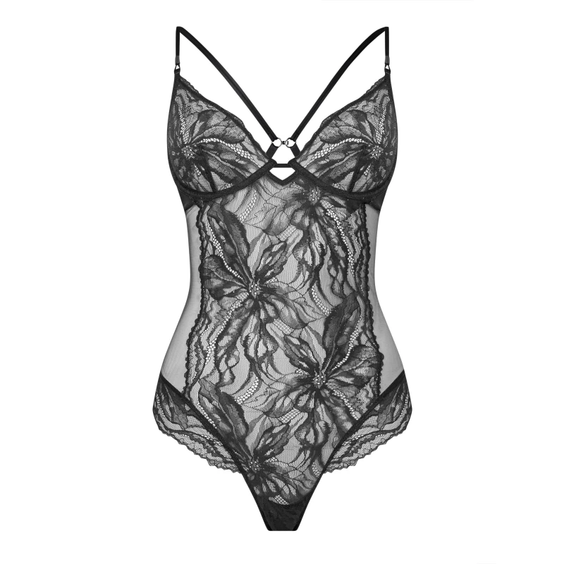Image of Calvin Klein Lace Bodysuit - Black 10