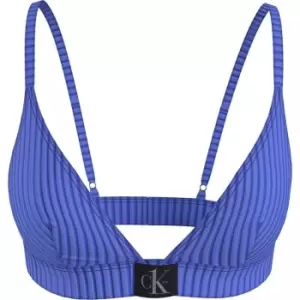 Image of Calvin Klein Triangle Fixed Bikini - Blue
