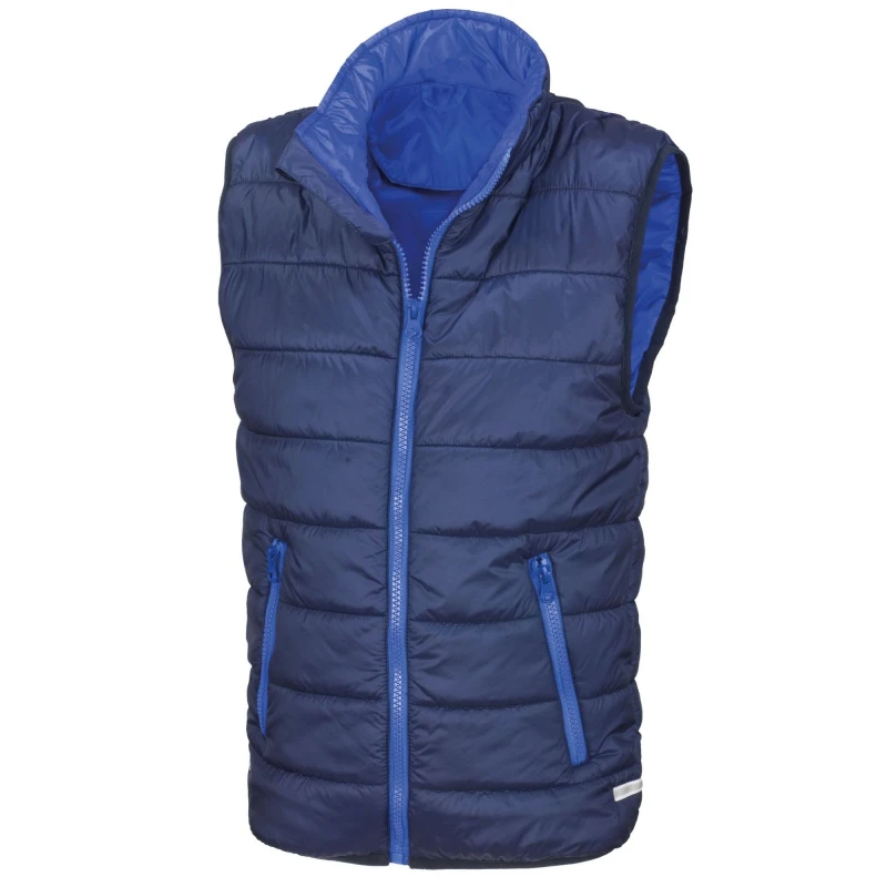 Image of Result Core Padded Body Warmer in Dark Navy Size: 2-3 Years Dark Navy Unisex 2-3 Years