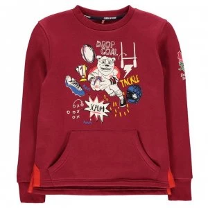 Image of RFU Graphic Jumper Junior Boys - Burgundy