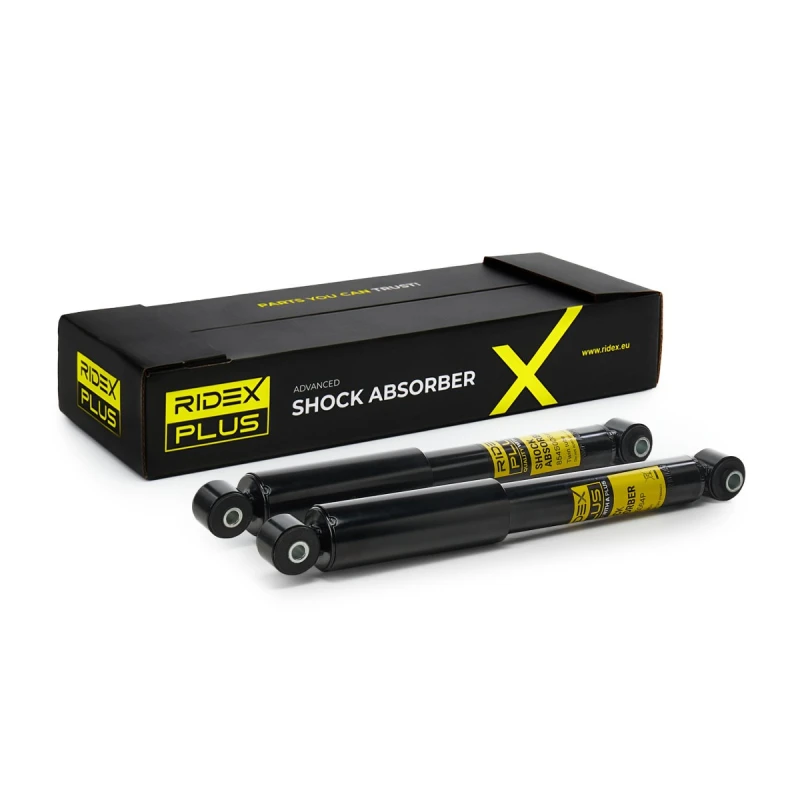 Image of RIDEX PLUS 854S2004P Shock absorber Rear Axle, Gas Pressure, Twin-Tube, Telescopic Shock Absorber, Bottom eye Shock Absorber (854)