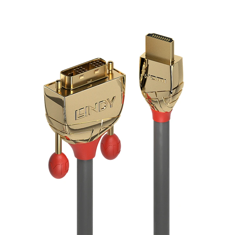 Image of Lindy Lindy 0.5m HDMI to DVI-D Cable, Gold Line 36193