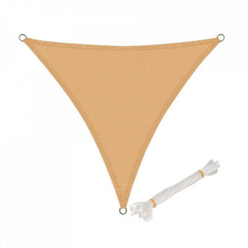 Image of Oypla 3m Triangular Outdoor Patio Sun Shade Sail Canopy Tan unisex