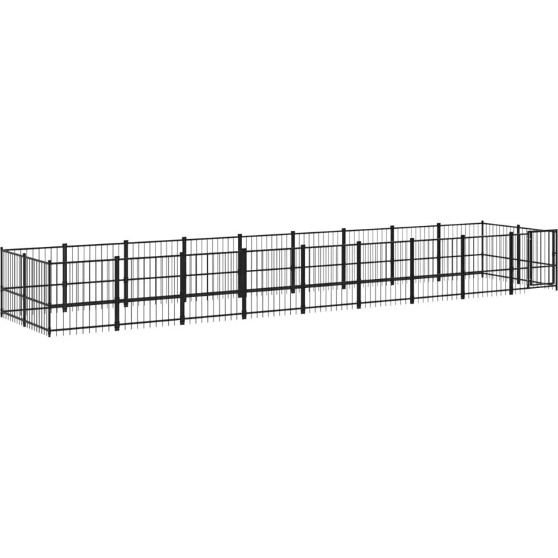 Image of VIDAXL Outdoor Dog Kennel Steel 16.89 m² Vidaxl 8720287215714