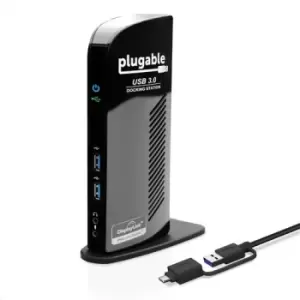 image of Plugable Technologies USB 3.0 Universal Laptop Docking Station Dual Monitor USB 3.0 or USB-C