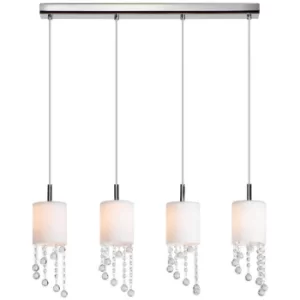 Image of Tango Straight Bar Pendant Ceiling Light Chrome