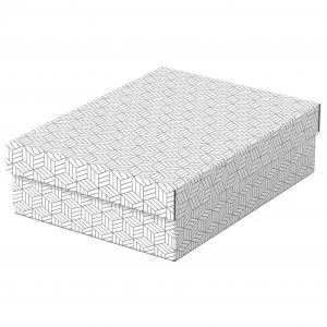 Image of ESSELTE Storage Box Home Size M low 3pcs white