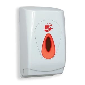 image of 5 Star Facilities Bulk Pack Toilet Tissue Dispenser W150xD130xH275mm White