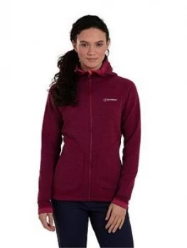 Image of Berghaus Redonda Hooded Fleece Jacket - Pink, Size 8, Women