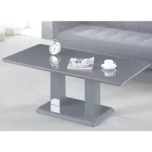 Image of Rocco mdf Gloss Finish Coffee Table in Grey Matte Finish - Grey
