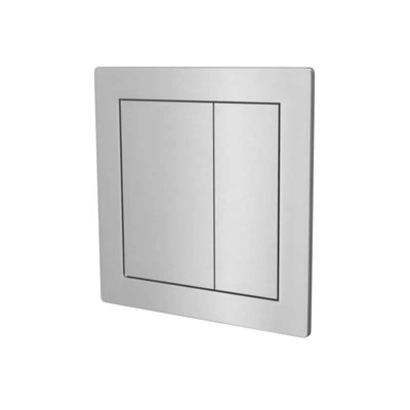 Image of Nes Home Matt Black Square Button WC Flush Plate Black unisex