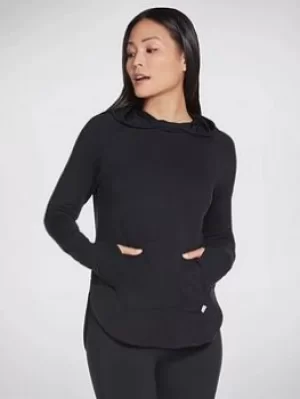 Image of Skechers Awakened Overhead Hoodie, Black, Size L, Women