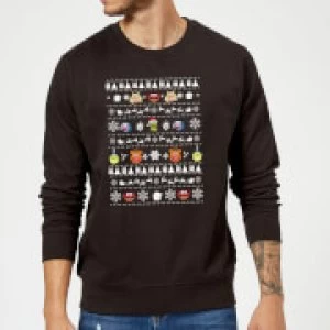 Image of Disney The Muppets Muppets Christmas Heads Black Christmas Sweatshirt - 5XL - Black