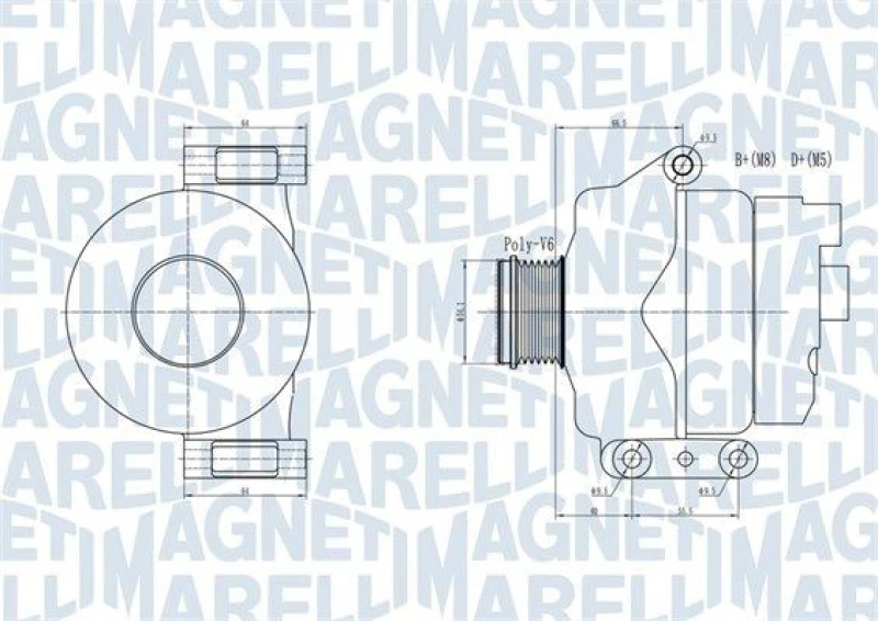 Image of MAGNETI MARELLI Alternator MAGNETI MARELLI 063731934010
