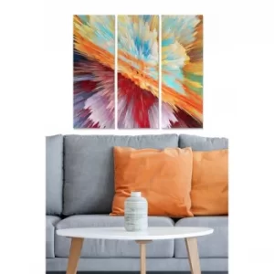 Image of MDF1184015 Multicolor Decorative MDF Painting (3 Pieces)