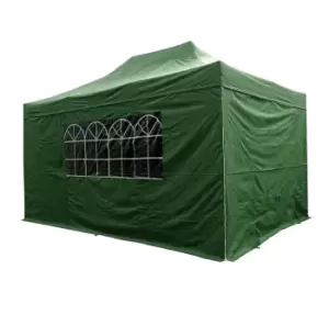 image of Airwave 3m x 4.5m Pop Up Gazebo with Sides - Green