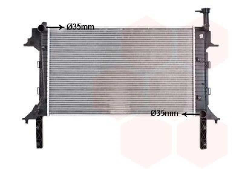 Image of VAN WEZEL Engine radiator VAN WEZEL 82012745