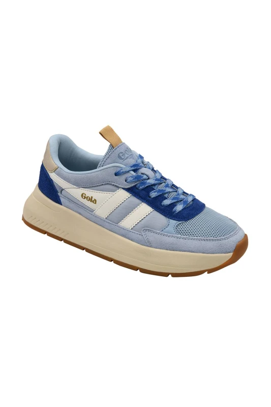 Image of Gola Classics Womens 'Phoenix' Lace-Up Trainers in Blue Size: 4 Blue Female 4