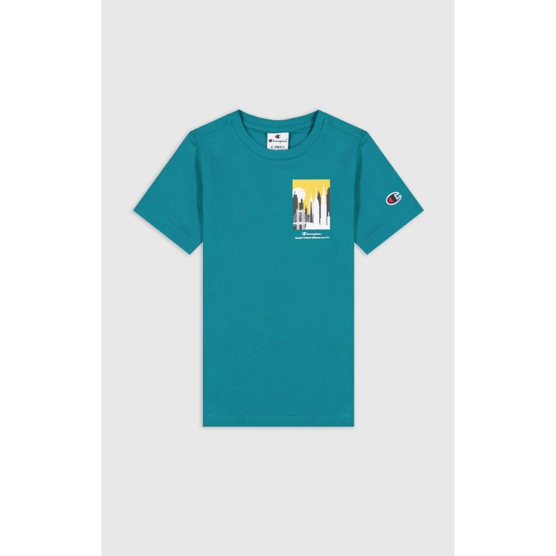 Image of Champion Gcy Crw Ts - Green Green 7 - 8 Years