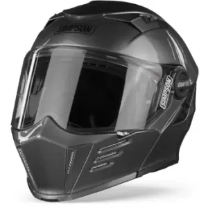 image of Simpson Darksome Gunmetal Modular Helmet XS