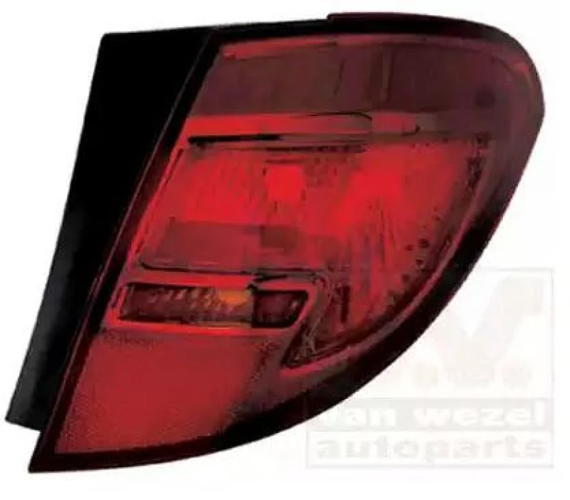 Image of VAN WEZEL 3860936 Rear light Outer section, without bulb holder, Right Combination Rearlight (391)