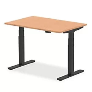 image of Dynamic Ergonomic Desk Oslo HAS128BOAK Rectangular MFC 1400 mm x 800 mm x 730 mm White, Natural Wood