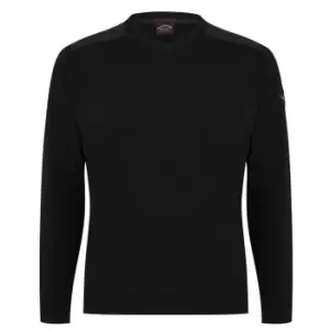 Paul And Shark Marine V Neck Sweater - Black