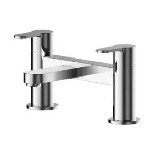 image of Nuie Arvan Deck Mounted Bath Filler - Chrome