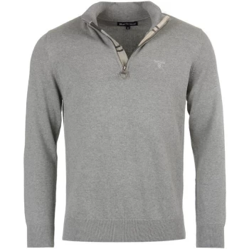 Image of Barbour Cotton Half Zip Sweatshirt - Grey Marl GY52