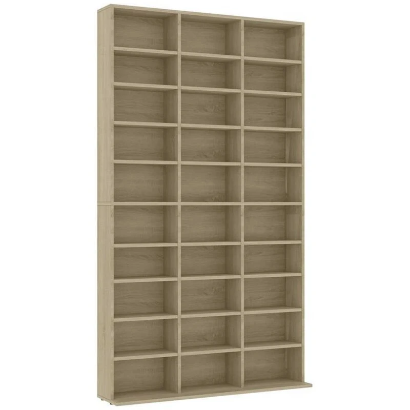 Image of VIDAXL Cd Cabinet Sonoma Oak 102x16x177.5cm Engineered Wood Vidaxl 801781