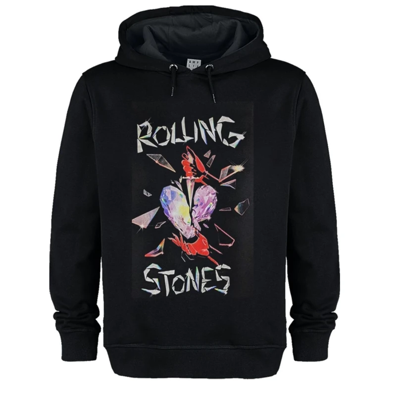 Image of Amplified Mens Hackney Diamonds The Rolling Stones Hoodie in Black Size: Large Black Male L