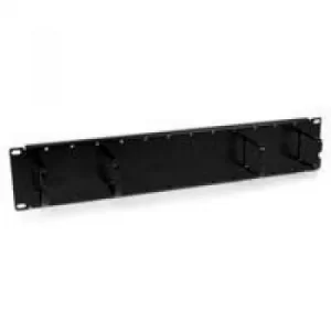 Image of 2U Double-Sided Horizontal Cable Management Panel with Finger Duct &am