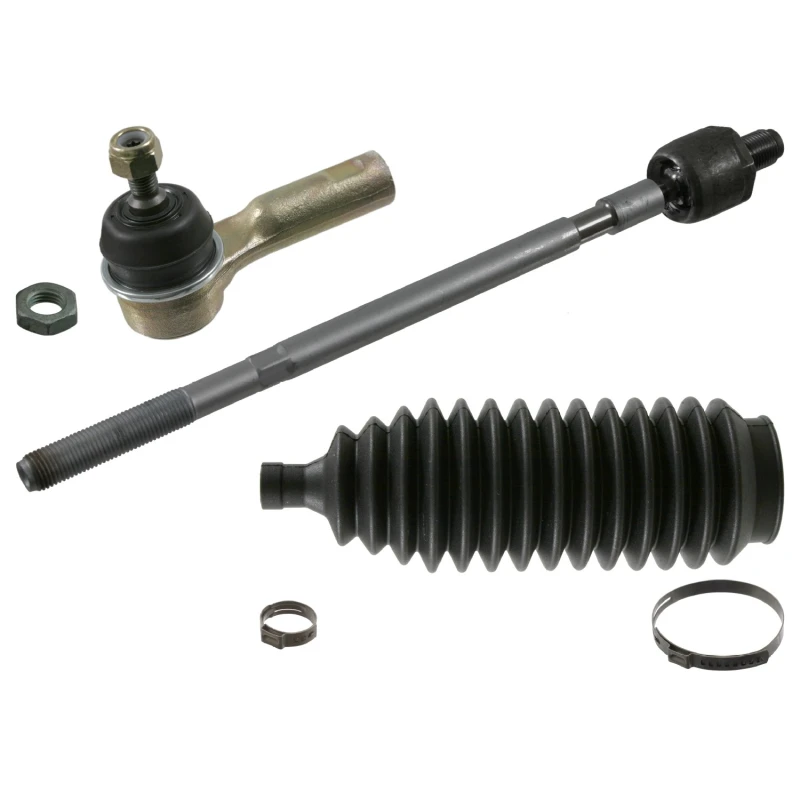 Image of FEBI BILSTEIN 40501 Tie Rod Front Axle Left, with bellow Steel Rod Assembly (284)