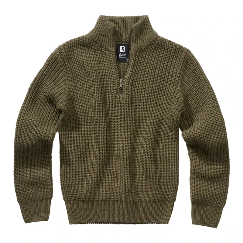 Image of Brandit Child's sweater Brandit Marine Troyer Vert Unisex 15/16 ans