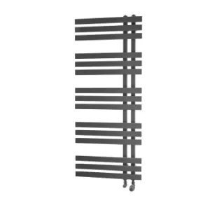 Image of Towelrads Cobham Open Ended Ladder Towel Rail Radiator - Black 1200x500