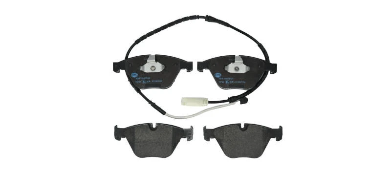 Image of HELLA 8DB 355 039-241 Brake pad set incl. wear warning contact, with accessories Brake Pad Set,disc brake (402)
