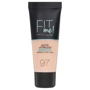 image of Maybelline Fit Me! Matte and Poreless Foundation 30ml (Various Shades) - 097 Natural Porcelain