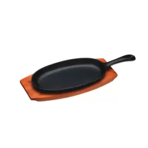 image of KitchenCraft World of Flavours Oriental Cast Iron Sizzle Platter MultiColoured