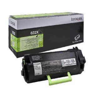 image of Lexmark 62D2X00 Black Laser Toner Ink Cartridge