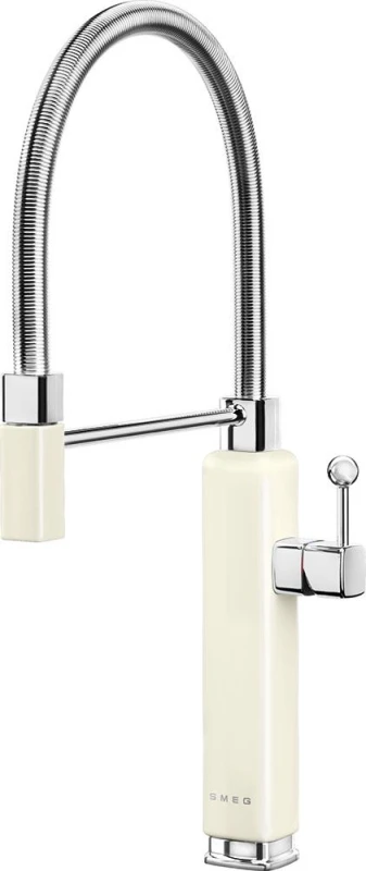 Image of Smeg 50s Style Mixer Built In Kitchen Tap - Cream
