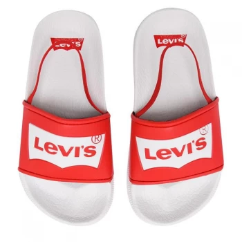 Image of Levis Levis Batwing Kids Sliders - Red/White 0206