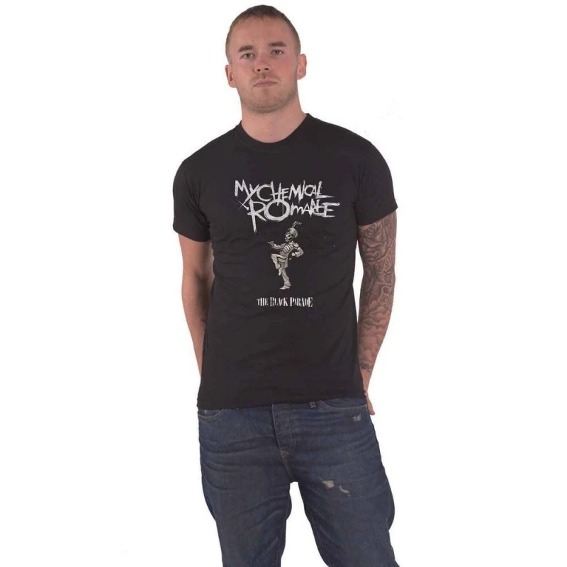 Image of My Chemical Romance Mens The Black Parade Cover T-Shirt Size: Small Black Male S