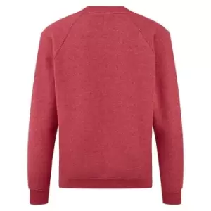 Image of Fruit Of The Loom Childrens Unisex Raglan Sleeve Sweatshirt (3-4) (Heather Red)