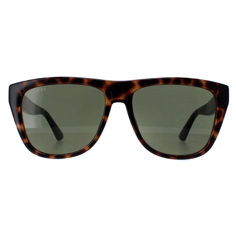 Image of Gucci Rectangle Havana Green GG1345S Brown