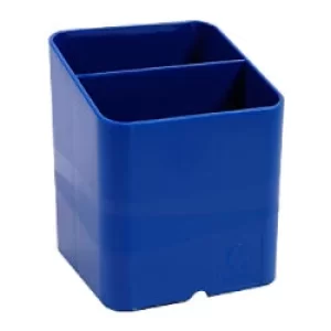 Image of Exacompta Pen Pot 67703D Classic Polysterene 93 x 74 x 74mm Ocean Blue Pack of 10