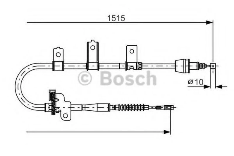 Image of Handbrake cable Bosch 1 987 482 098