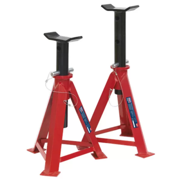 image of Sealey AS7500 Axle Stands (Pair) 7.5tonne Capacity per Stand Medium Height